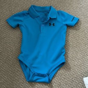 Under Armour Heatgear 6/9 Months Baby Onesie with Collar In Blue